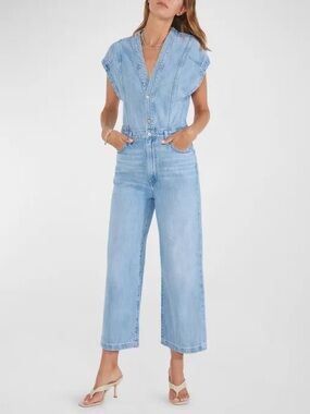 Light Wash ética Blue Denim Jumpsuit for Women